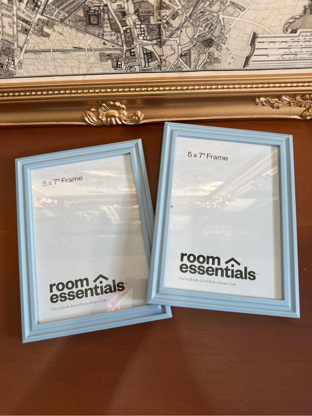 Room Essentials Two 5x7 Light Blue Picture Frame - Brand New - Picture 4 of 4